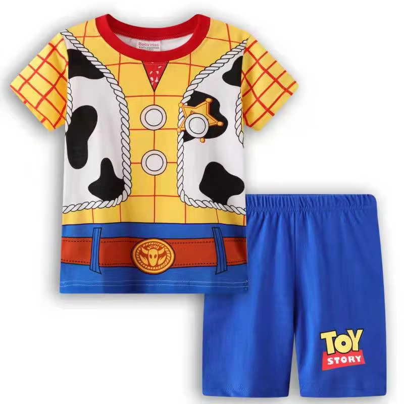 Ensemble de pyjamas d'été pour enfants, t-shirt à manches courtes, pyjamas Toy Story, pyjamas DSN Bu
