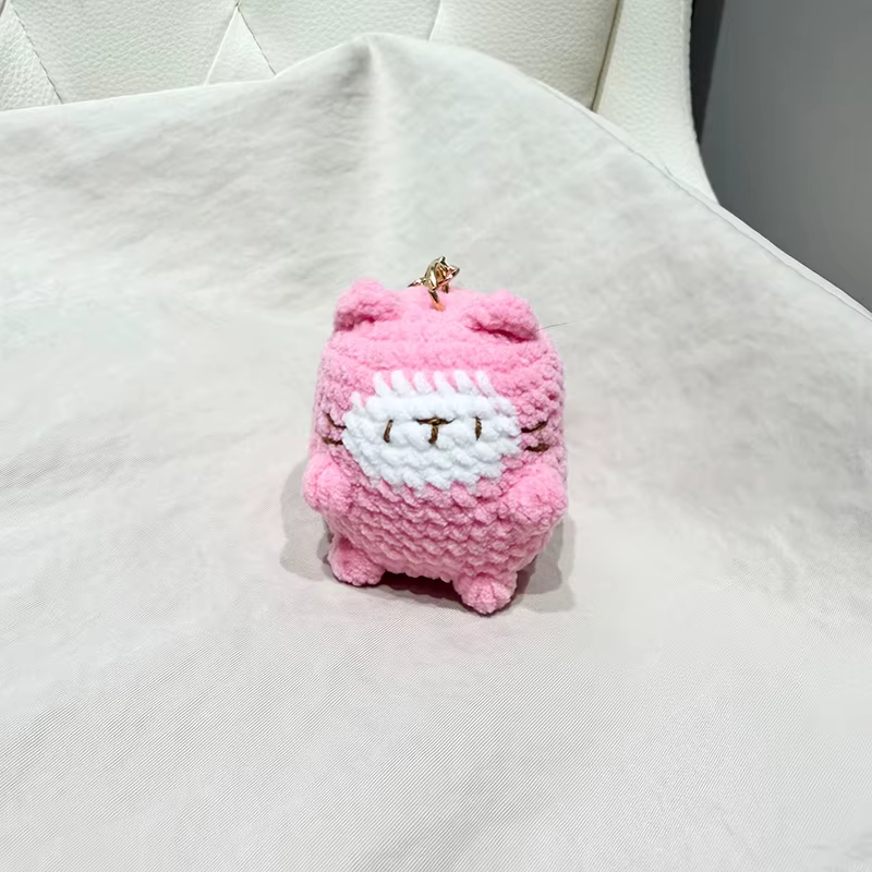 Poupée chat au Crochet finie, 1 pièce, ornement de salle de maison, tricoté à la main, énergie Posit
