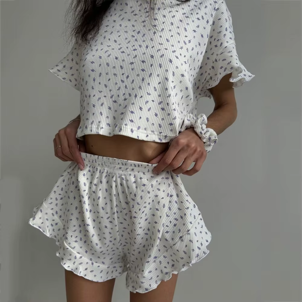 Ensemble de pyjama d'été pour femme, pyjama sexy et confortable pour dormir et se détendre