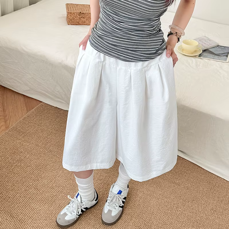 Pantalon décontracté confortable pour femme, taille haute, coupe trapèze, jambe large, plissé, style