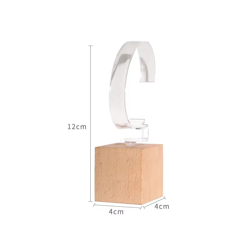 Présentoir de montre en bois de noyer, support de bracelet, organisateur de montre pour vitrine de b