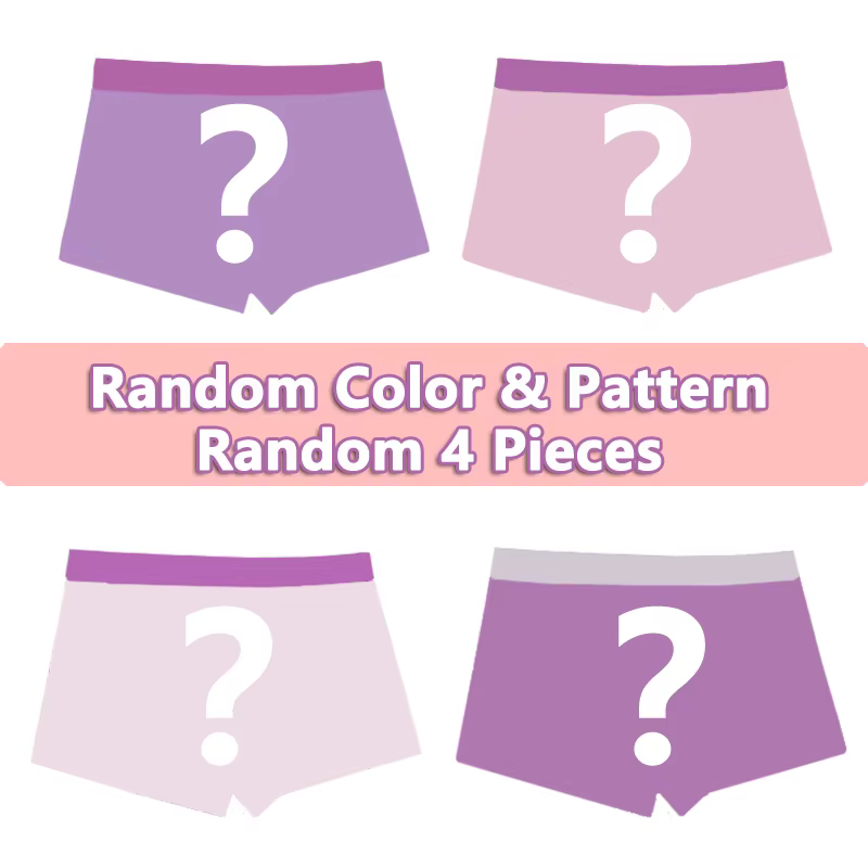 Lot de 4 culottes boxer confortables pour filles, en coton peigné, avec imprimé de personnages de de