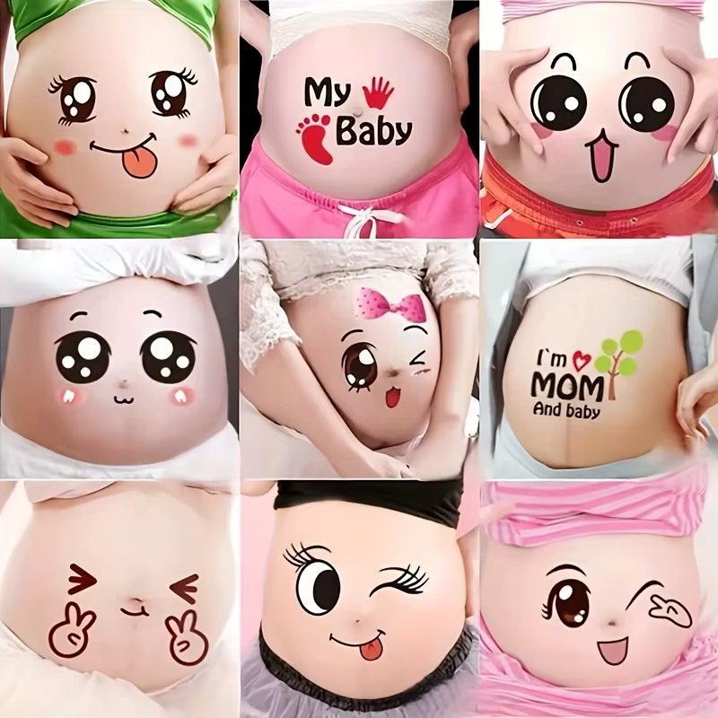 Kit de moulage de ventre de grossesse avec 9 plaques pour la capture des expressions faciales, Cadea