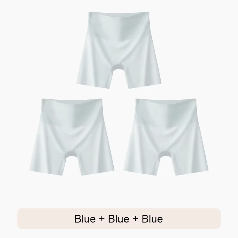 Sous-vêtements pour femmes, culottes sans couture, Shorts pour femmes, ceinture, Short en soie glacé