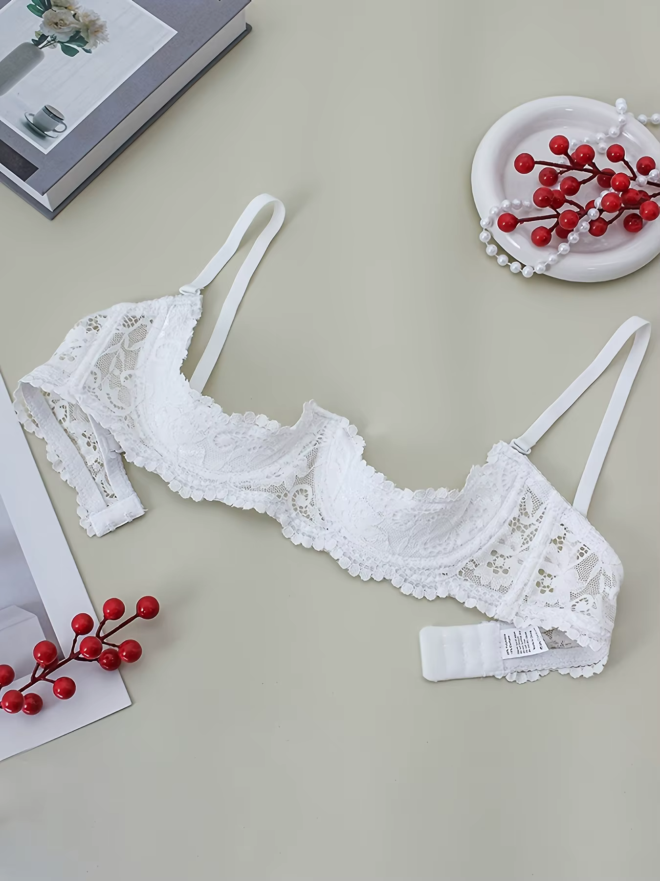 Soutien-gorge à armatures en dentelle pour femme, doux, agréable pour la peau, respirant, lingerie s