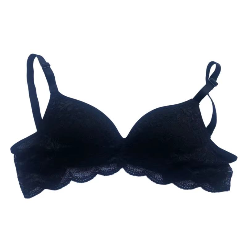 Soutien-gorge en dentelle de soie de mûrier pour femme, sans armatures, confortable, respirant, doux