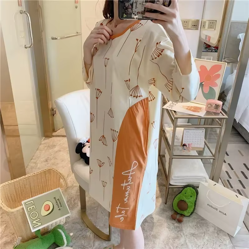 pyjama allaitement maternité vêtements grossesse ete coton robe pour femme enceinte chemise de nuit 