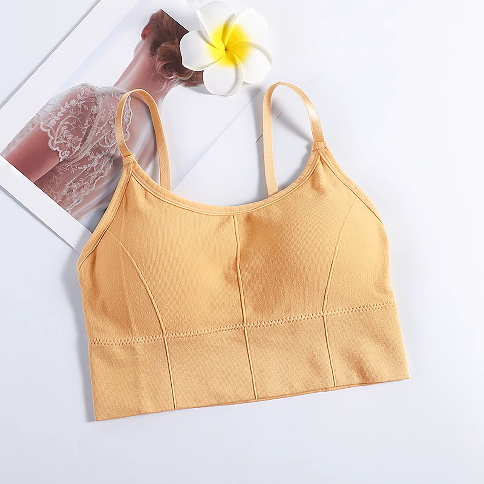 Soutien-gorge de sport rembourré avec soutien-gorge intégré, débardeur pour femmes, bretelles extens