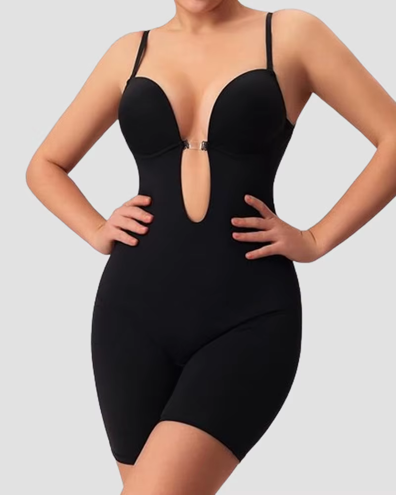 Vêtement sans couture dos nu pour femme, corps mince une pièce, moulant le bas du corps, costume de 
