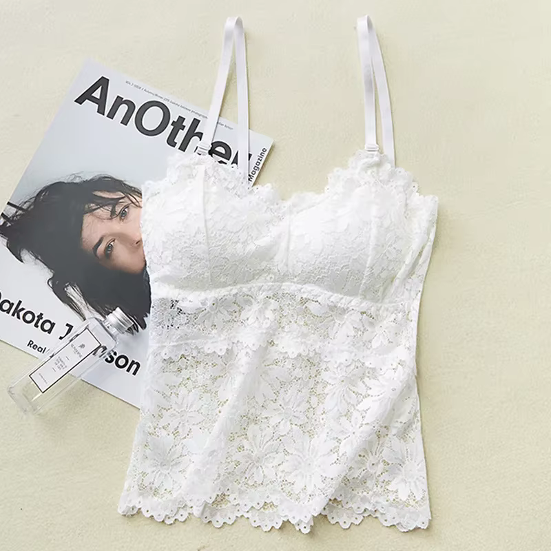 Soutien-gorge en dentelle hauts dentelle florale Bralette femmes réservoirs Lingerie Sexy sous-vêtem