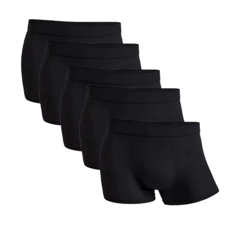 Boxers Noirs en Bambou pour Homme, Sous-Vêtements de Grande Taille XL, média, XXXL, XXmédia, 5XL, 6X