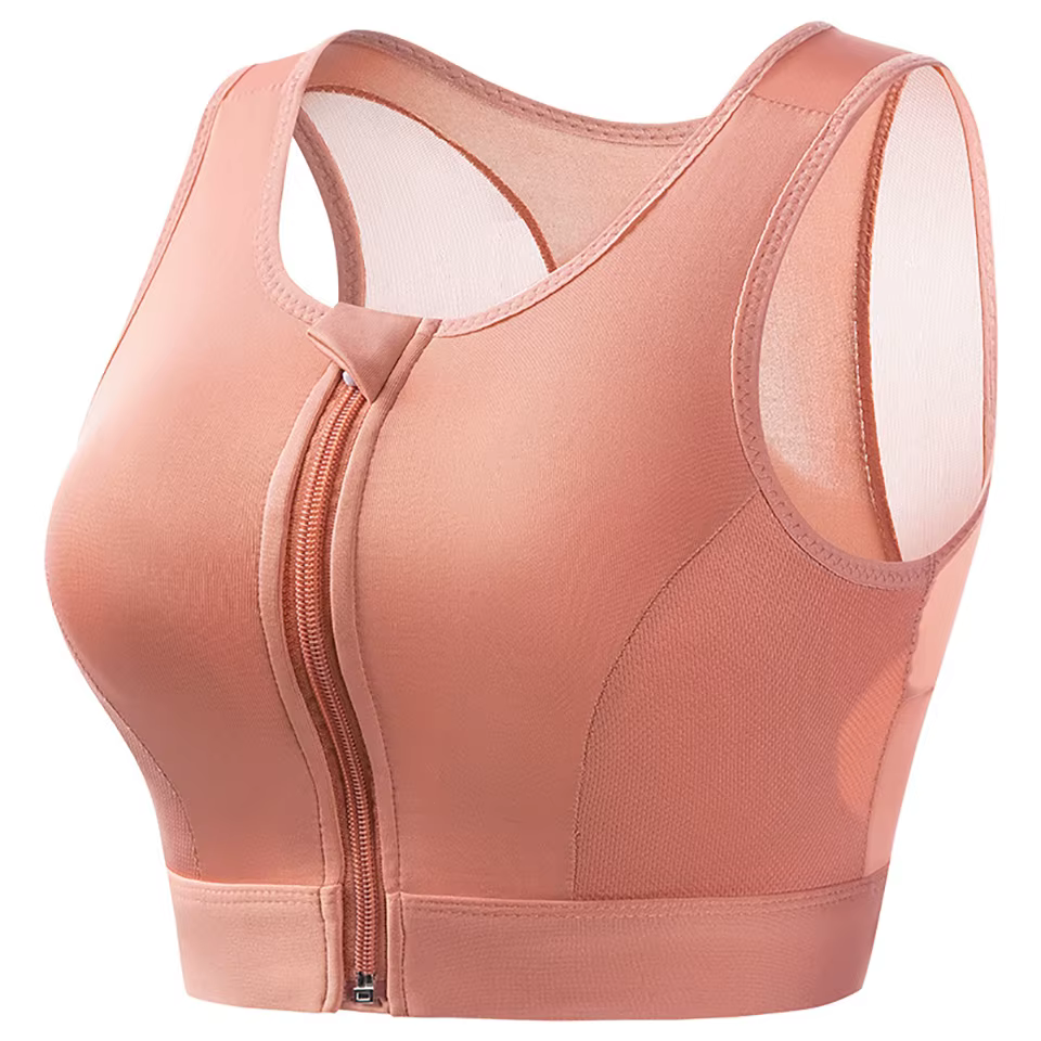Soutien-gorge de sport grande taille, fermeture frontale, soutien-gorge palangre rembourré, débardeu