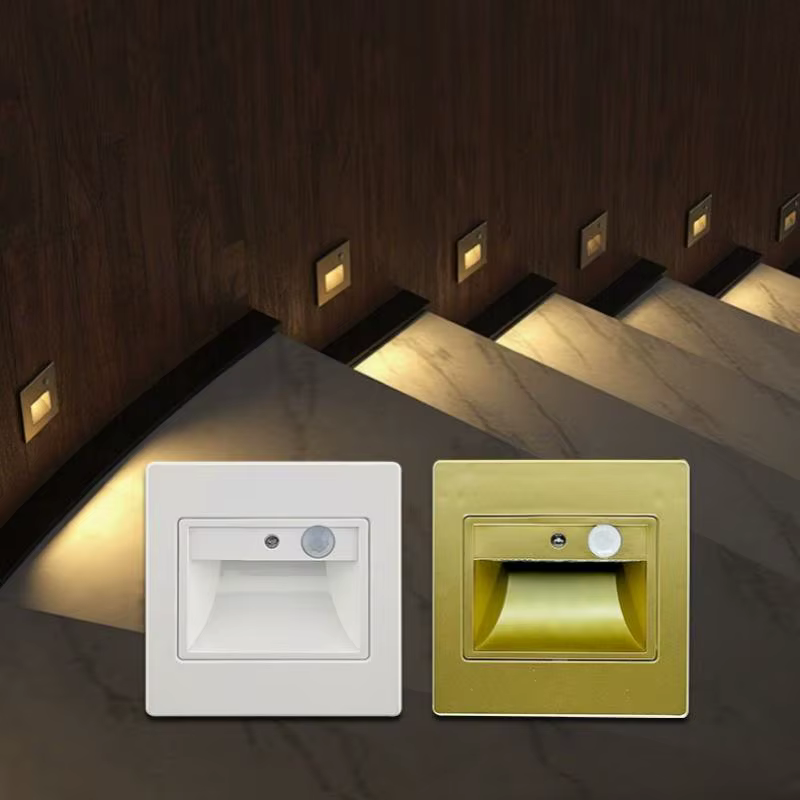Lampe de nuit LED encastrée de type 86 pour hôtel, maison d'hôtes, couloir, escalier, marche, lampe 