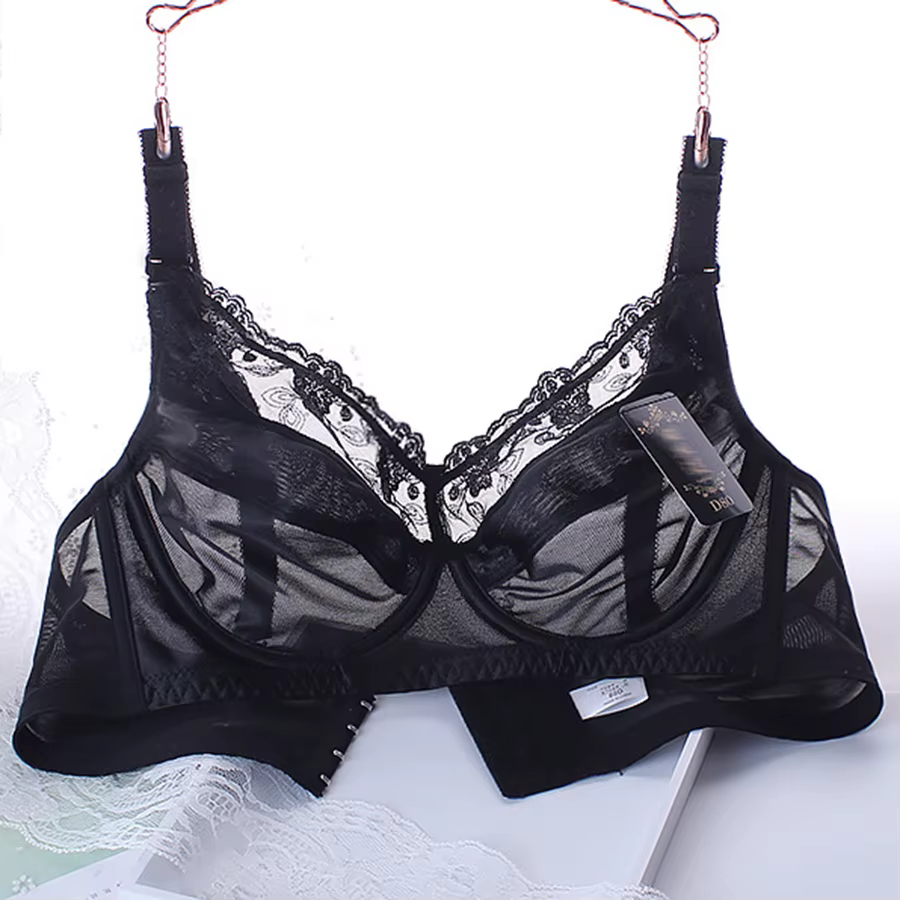 Soutien-gorge Transparent grande taille pour femmes, couverture complète, Non rembourré, à armatures