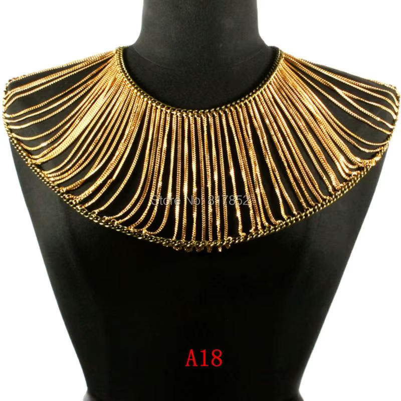 Nouveauté STYLE A18 couleur or chaînes de corps DOUBLE épaules bijoux pharaon Style Vintage