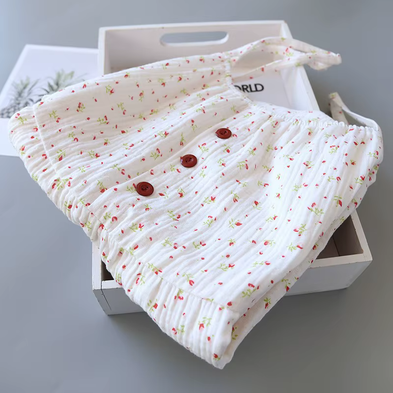 Nouvelle Robe de Nuit Longue à Imprimé Floral pour Femme, Lingerie en Coton Pur Confortable, Vêtemen