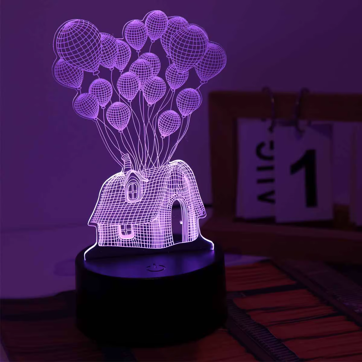 Veilleuse de maison de ballon de rêve 3D, lumière tactile à 7 couleurs changeantes, adaptée à la lum