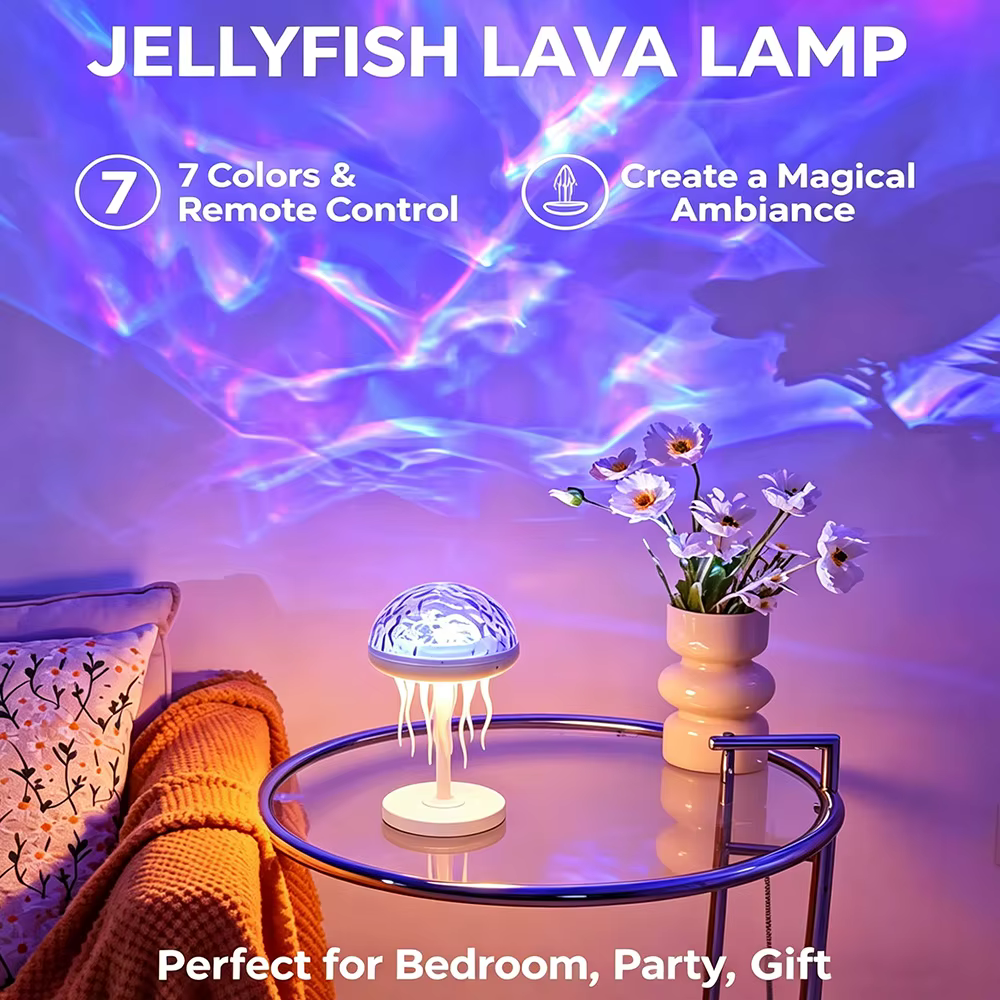 Méduse dynamique Starlight ondulation de l'eau atmosphère veilleuse décoration de chambre d'enfants
