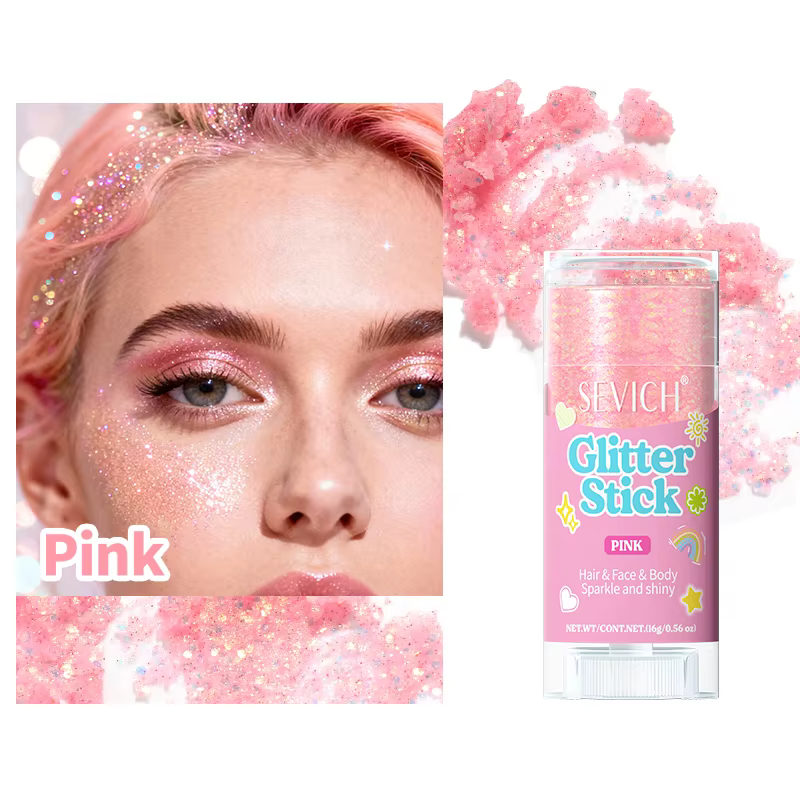 Bâton de maquillage scintillant pour cheveux, visage et corps, gel cosmétique chatoyant pour femmes,