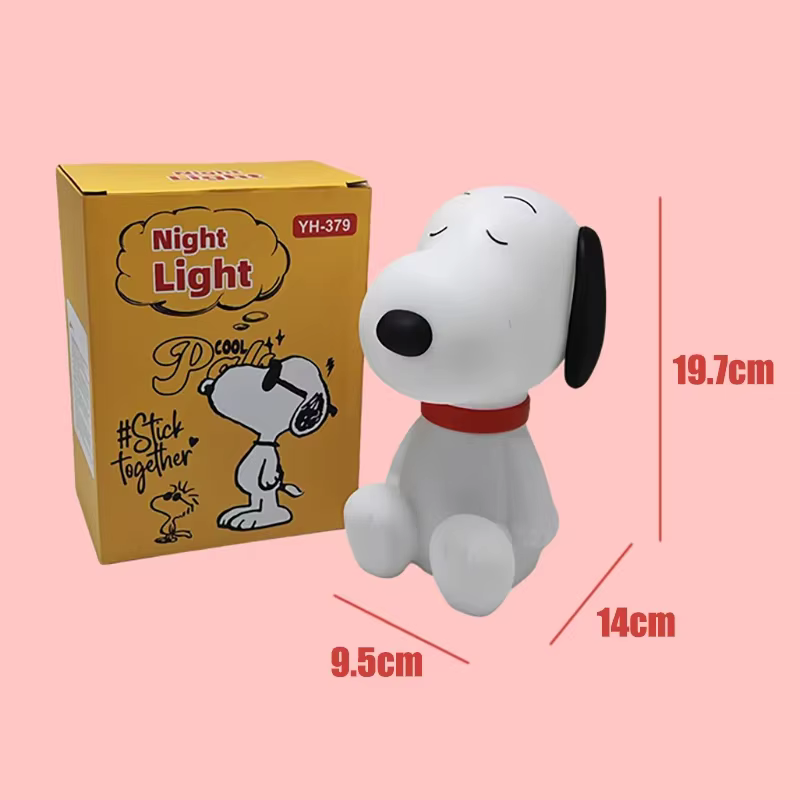 Lampe de nuit Snoopy en silicone, commande tactile, rechargeable par USB, lampe LED douce, protectio