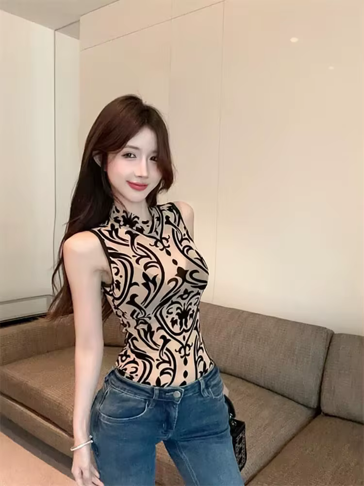 Body femme tendre dos nu à bretelles dos nu licou sans manches Spaghetti-strap coupe ajustée moulant