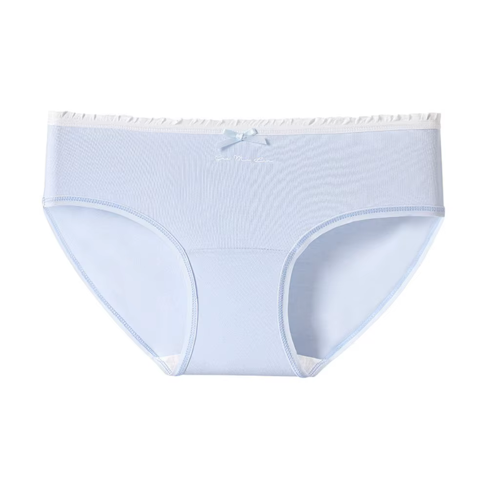 Culottes en coton taille moyenne avec nœud, motif lettre, confortables, pour femmes, style simple et