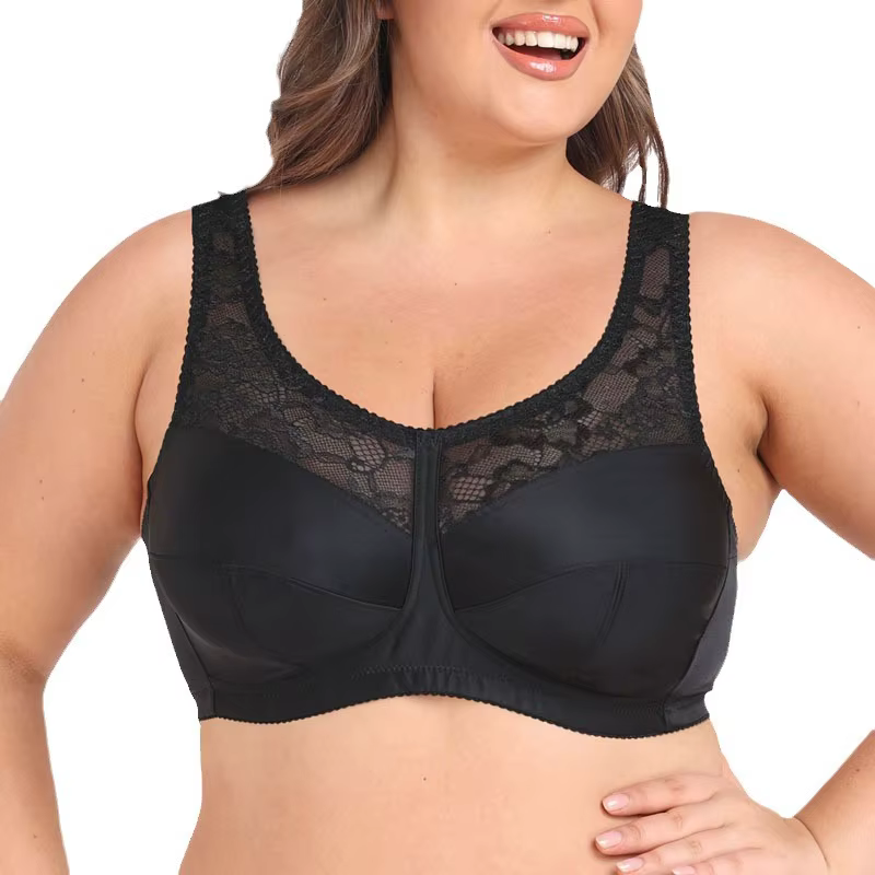 Soutiens-gorge pour femmes sans jantes mince sans éponge évider Sexy dentelle Lingerie pleine tasse