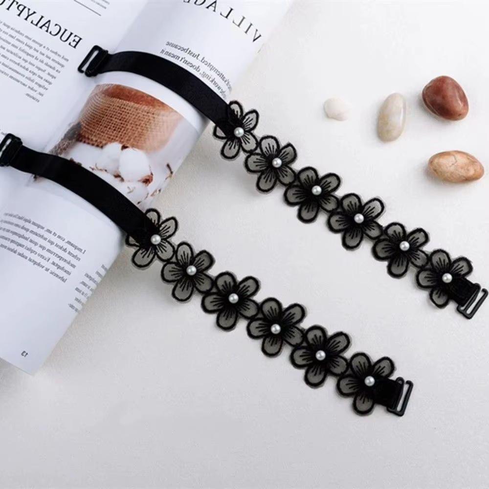 Sangles de soutien-gorge sexy antidérapantes en dentelle, élastiques et réglables, en forme de papil