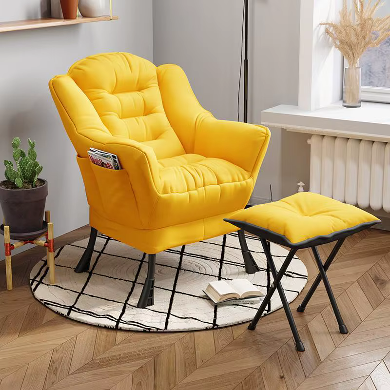 Chaise de canapé confortable avec repose-pieds, chaises de salon, loisirs paresseux, chaise à dossie