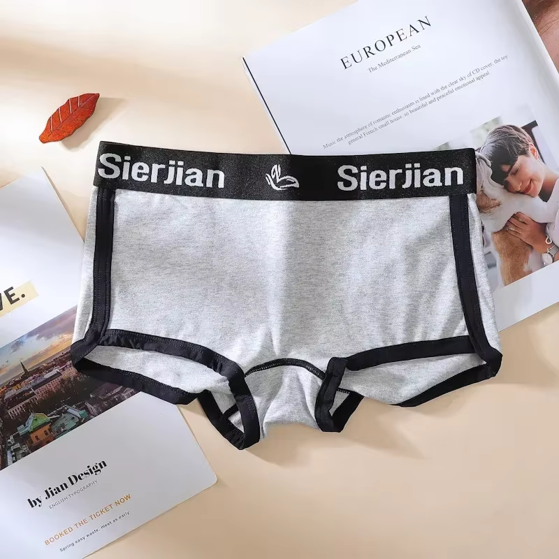 Culotte de sport en coton pour femmes, sous-vêtements féminins, taille moyenne, sous-vêtements confo