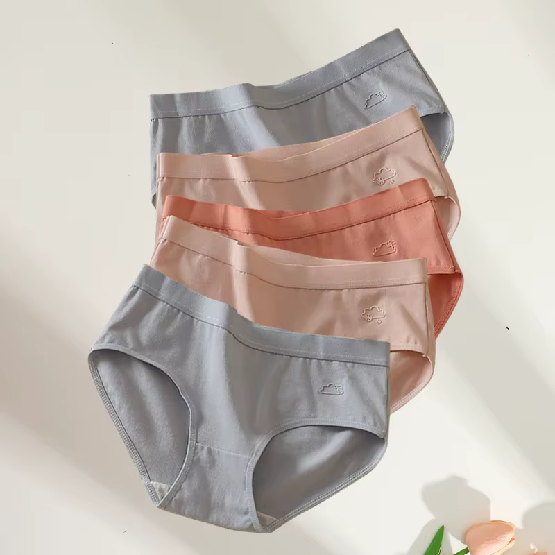 FINETOO 5 pièces 100% coton culottes pour femmes Sexy taille basse slips femme sous-vêtements respir