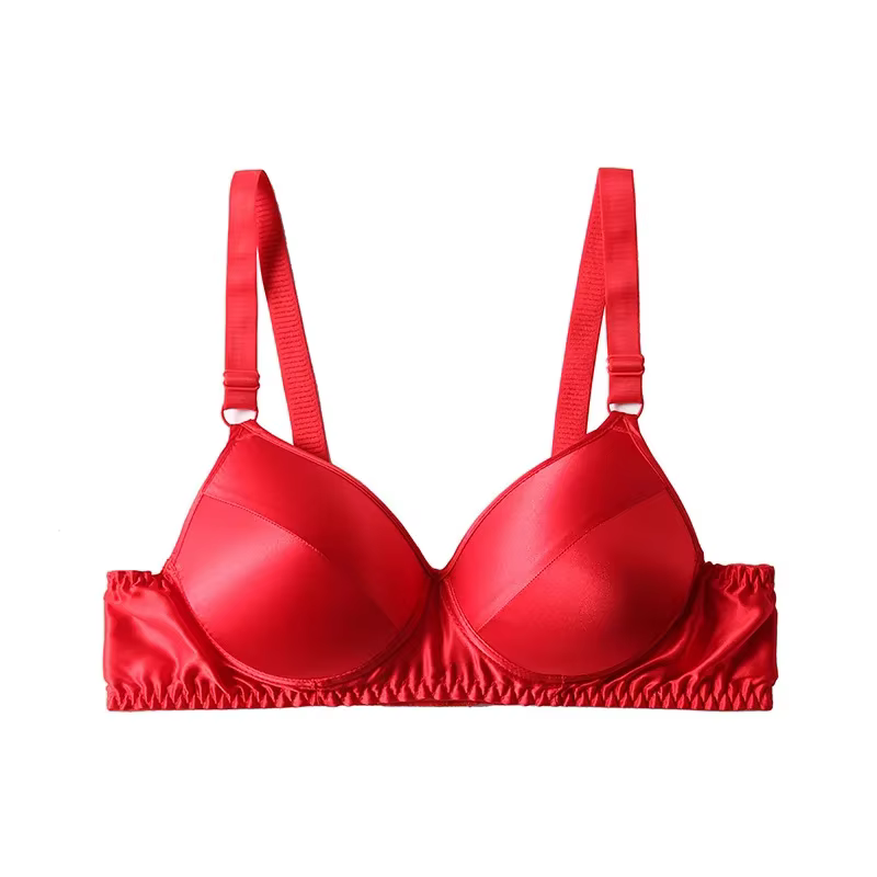 100% soie de mûrier Push Up soutien-gorge Satin Ultra-mince respirant femmes filles Sexy brassière l