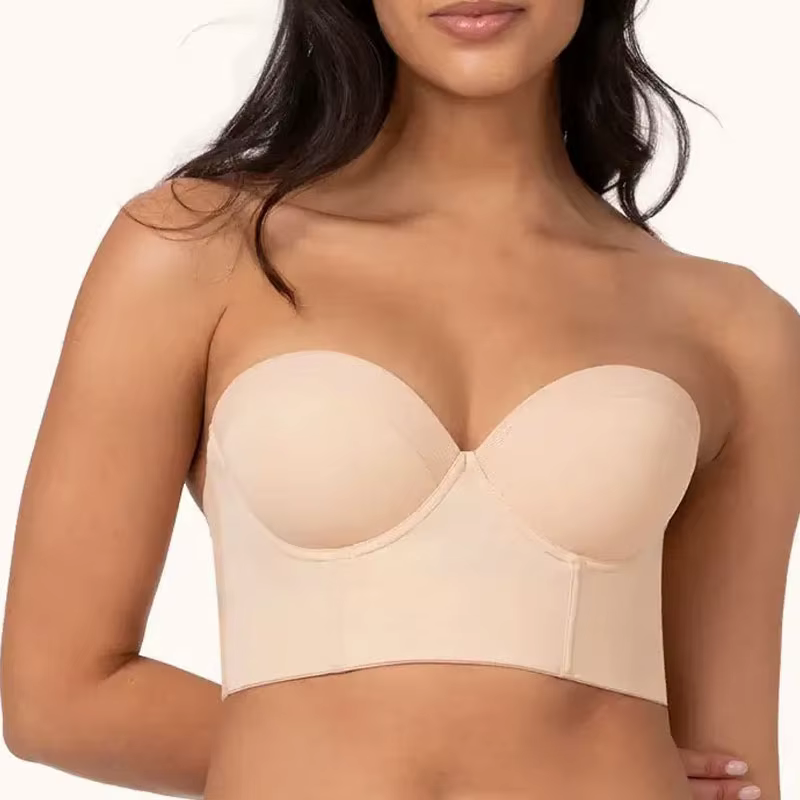 Soutien-gorge banrib convertible antidérapant pour femme, soutien-gorge dos nu, soutien-gorge sans b