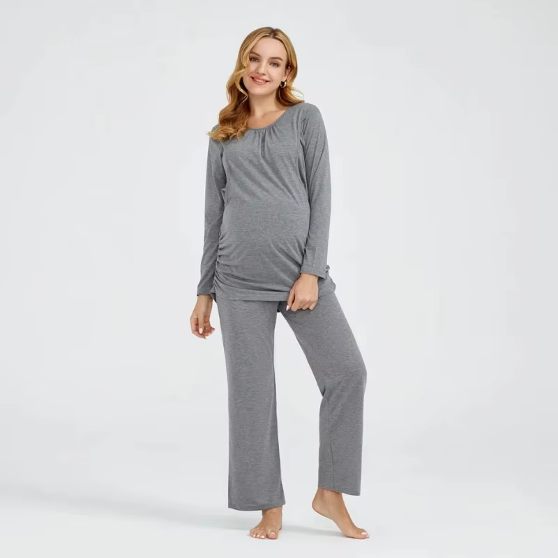 Pyjama à manches longues pour femmes enceintes, ensembles de vêtements de maternité, vêtements d'all