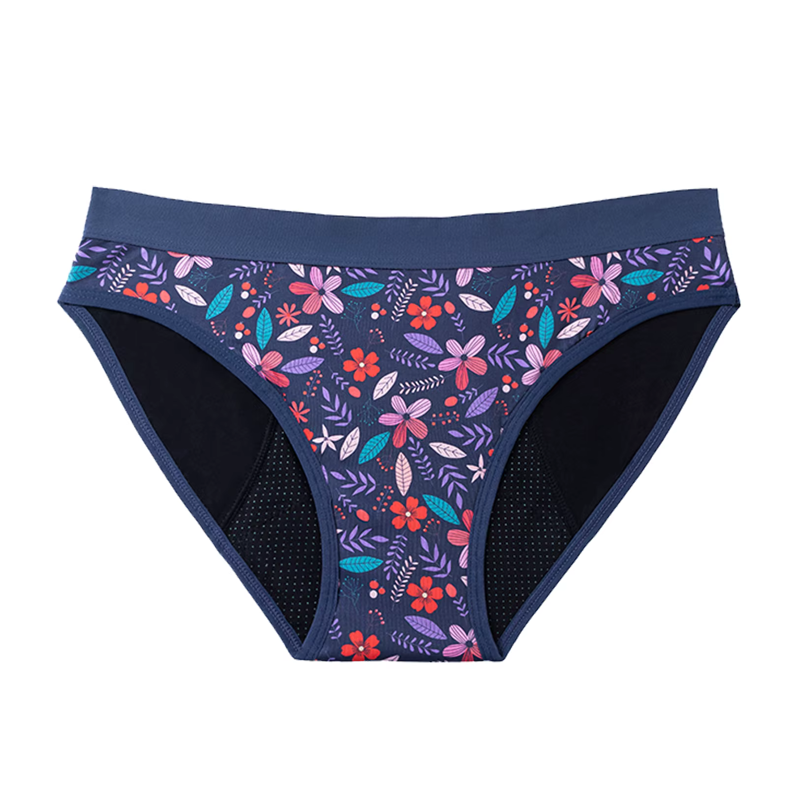 Culotte menstruelle en coton pour adolescentes, sous-vêtements en tissu imprimé, 4 couches d'absorpt