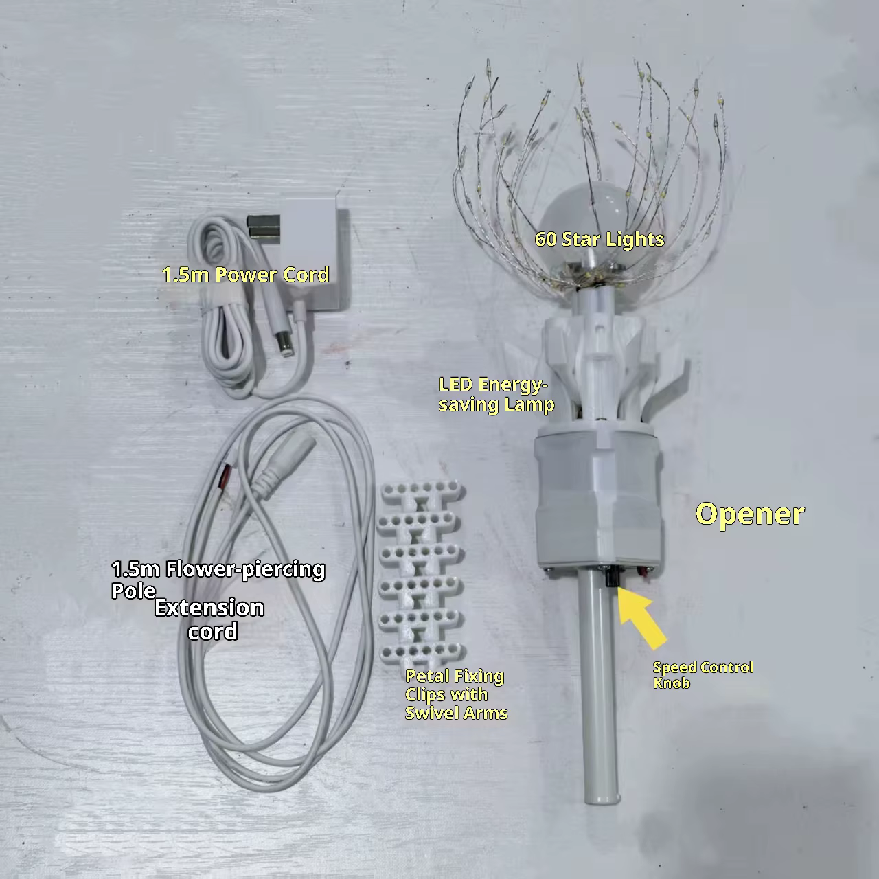 Ouvre-fleurs électrique artificiel, bricolage, moteur de floraison automatique, dispositif de florai