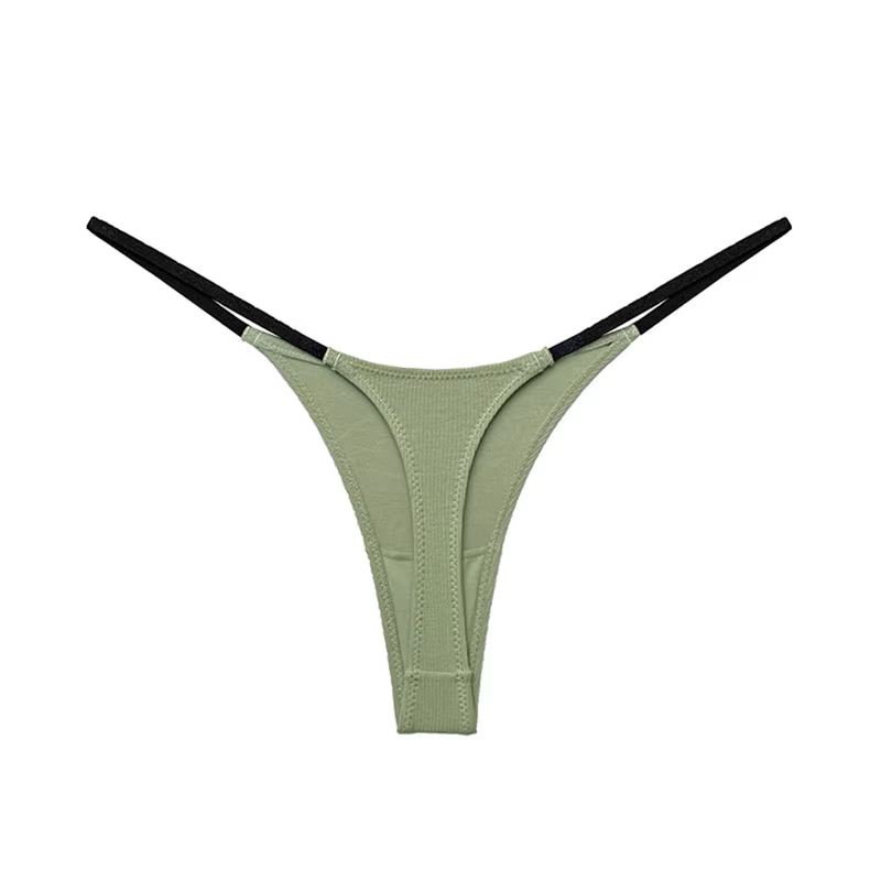 Sexy femmes culottes G String couleur bonbon String coton sans couture filles slips Fitness taille b