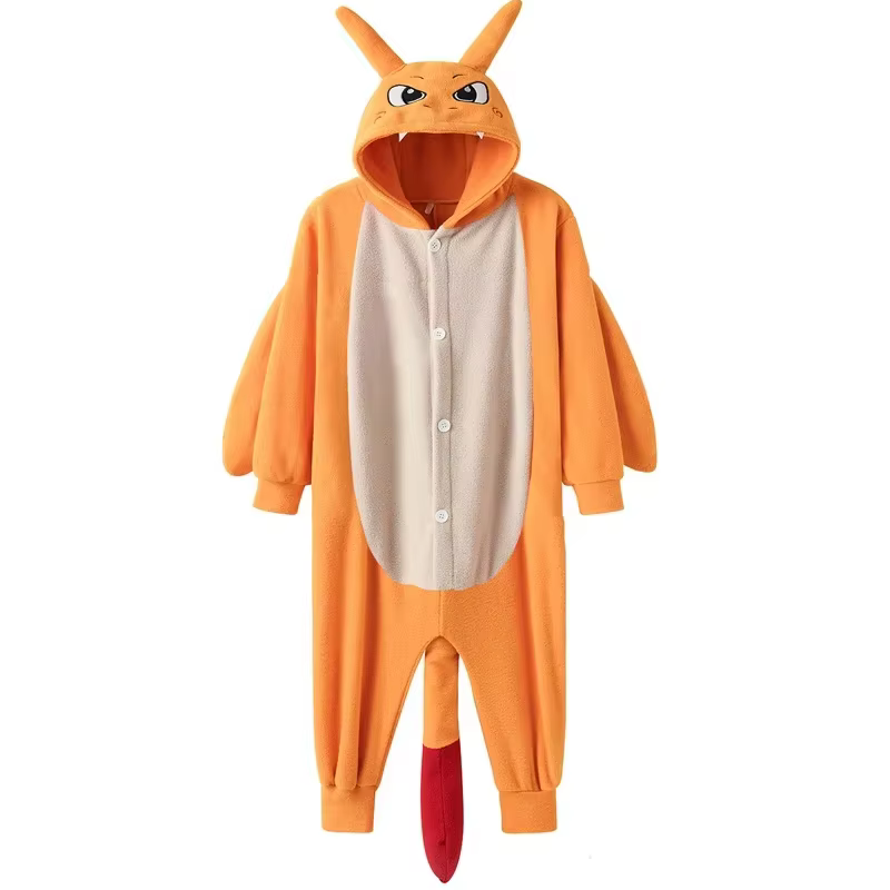 Pyjama Cosplay Charizard pour femmes et hommes, pyjama une pièce Kigurumi, pyjama intégral, pyjama A