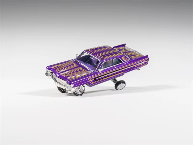 Modèle de voiture miniature en métal moulé sous pression 97M 1:64 1964 Coupe DeVille LowRider, cadea