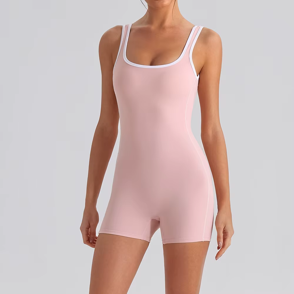 Vêtements de sport pour femmes, tenues sexy ajustées, combinaison de yoga sans manches pour femmes,