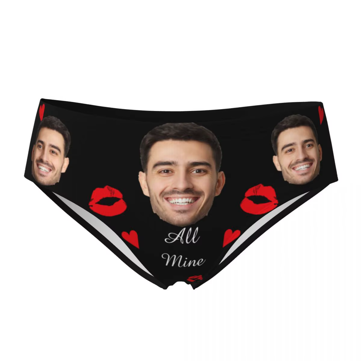 Saint Valentin femmes personnalisé visage Photo slips sous-vêtements sans couture Invisible couvertu