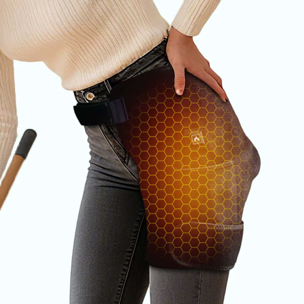 Masseur de hanche – Thérapie par lumière rouge chauffante à 3 vitesses, soulage les douleurs muscula