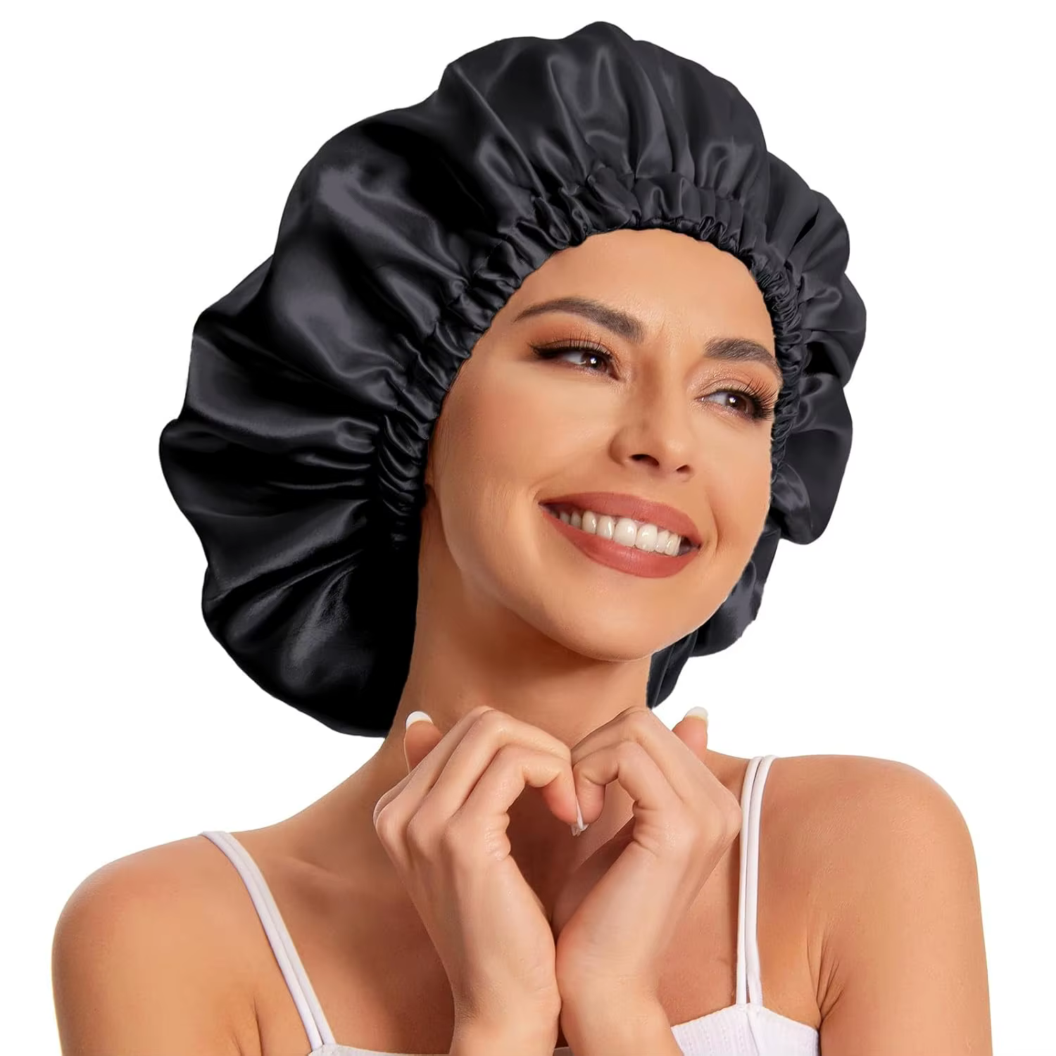 Bonnet en Satin Bonnet en soie Bonnet de cheveux Bonnet de couchage ample Bonnet de sommeil en Satin