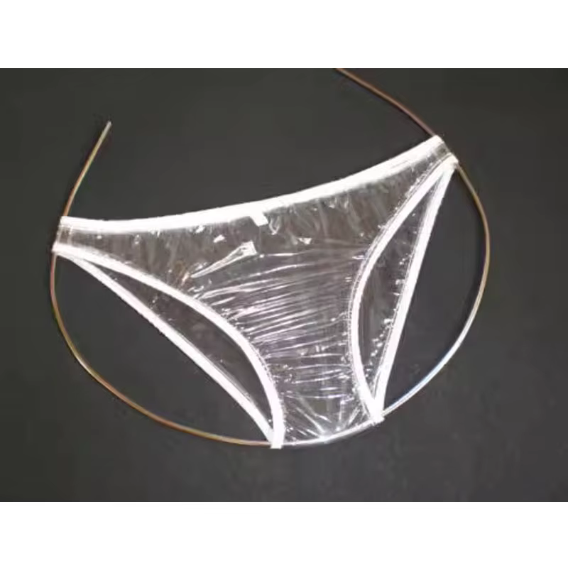 Culotte transparente Sexy pour hommes, pantalon en PVC transparent, Boxer pour femmes, doux et lisse