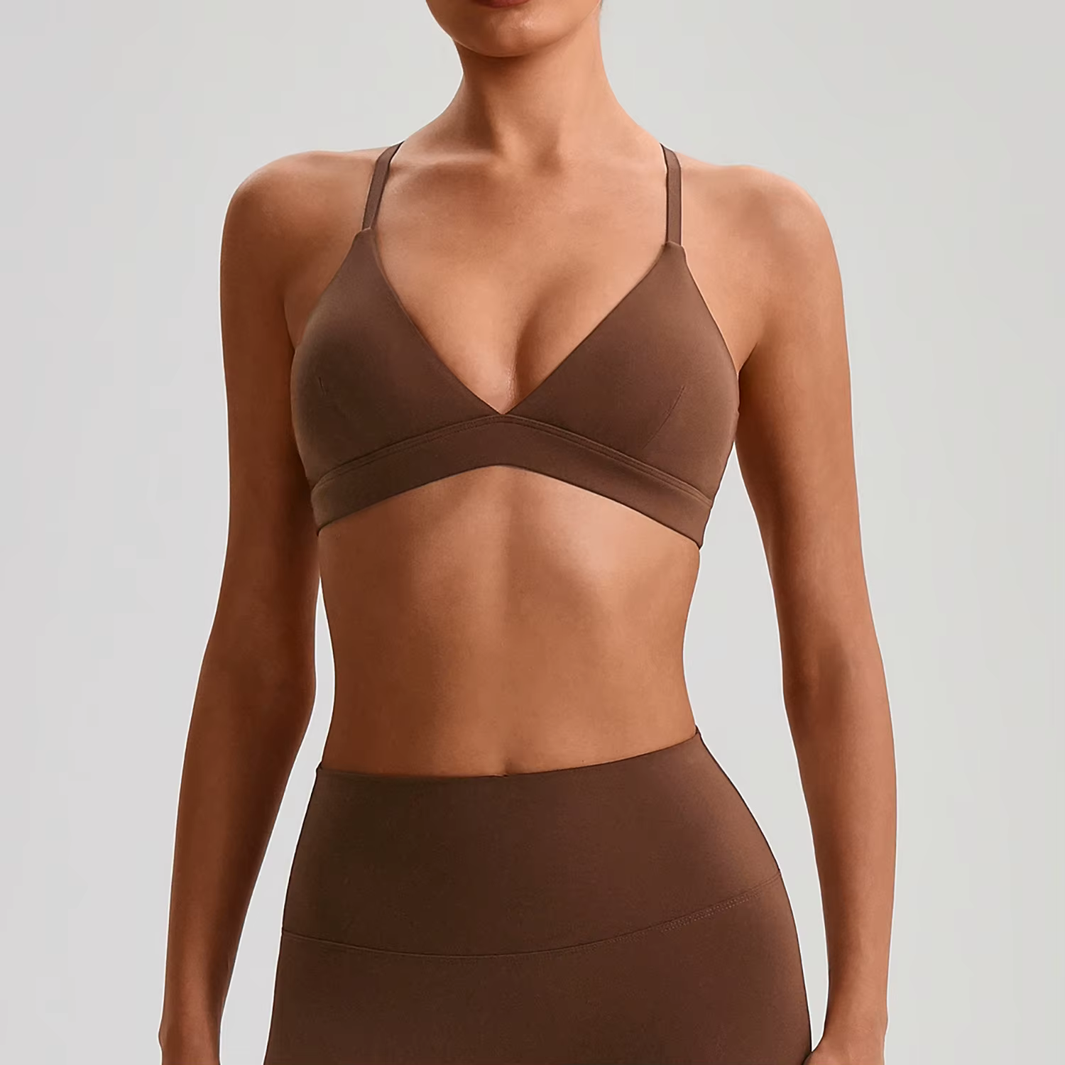 Soutien-gorge de yoga moulant pour femme, camisole dos élégant sans armatures, séchage rapide, vêtem