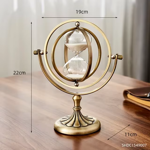 Minuterie sablier Style européen créatif rétro métal sable sablier décoration décoration de la maiso