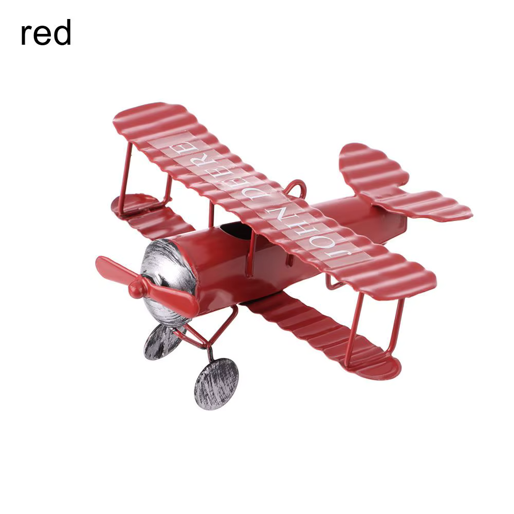 Petit modèle d'avion en fer forgé, art rétro, décoration d'intérieur de voiture créative, vintage, m