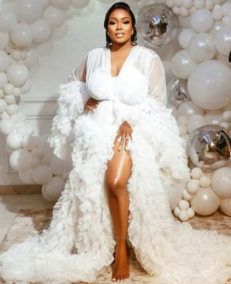 Robe Longue en Tulle pour Femme, Vêtements de Nuit Bouffants, Tenue de ixPréChristophe