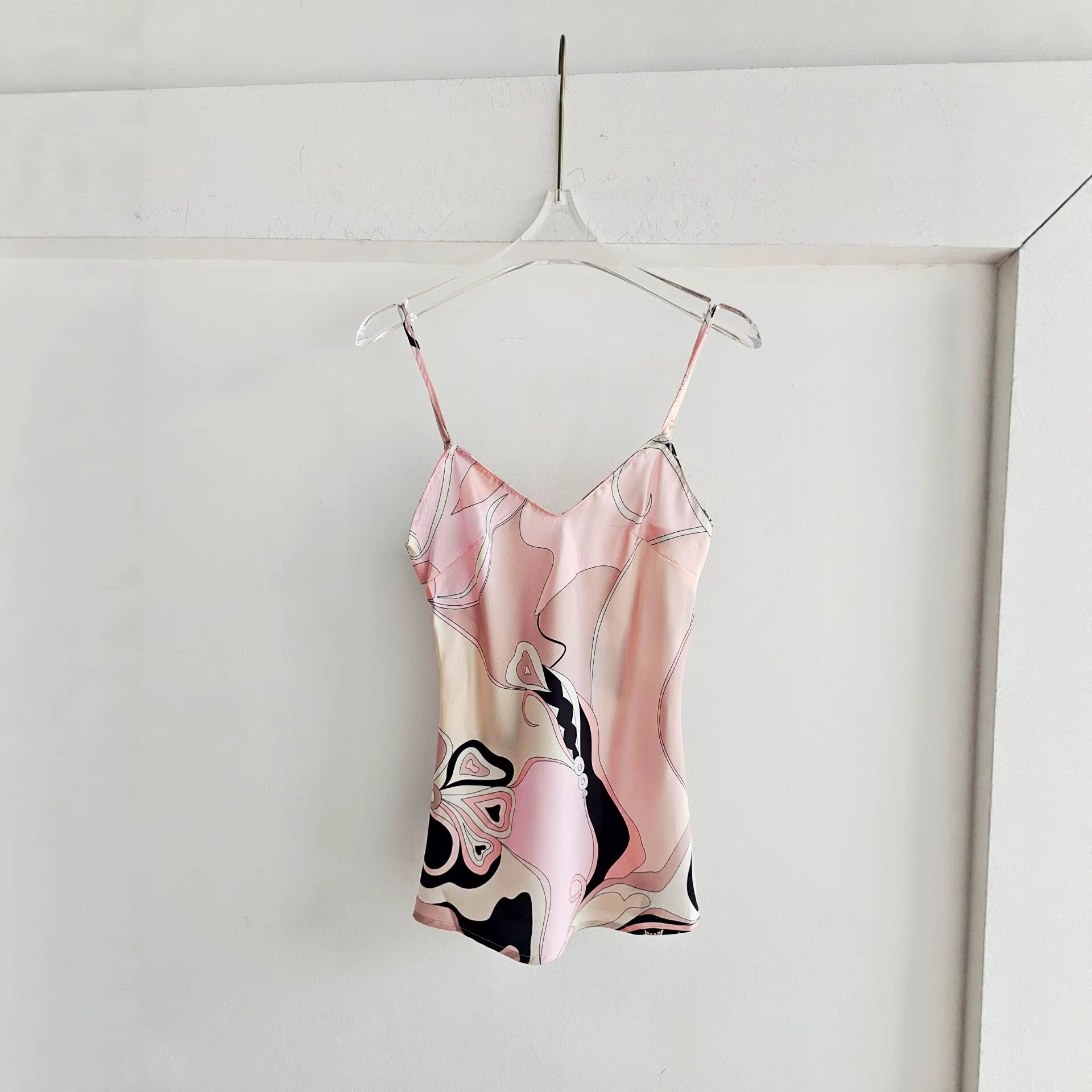 Haut Halter Femme Imprimé Tie-Dye Spirale Style Vacances à la Plage – Gilet Décontracté Court Sans M