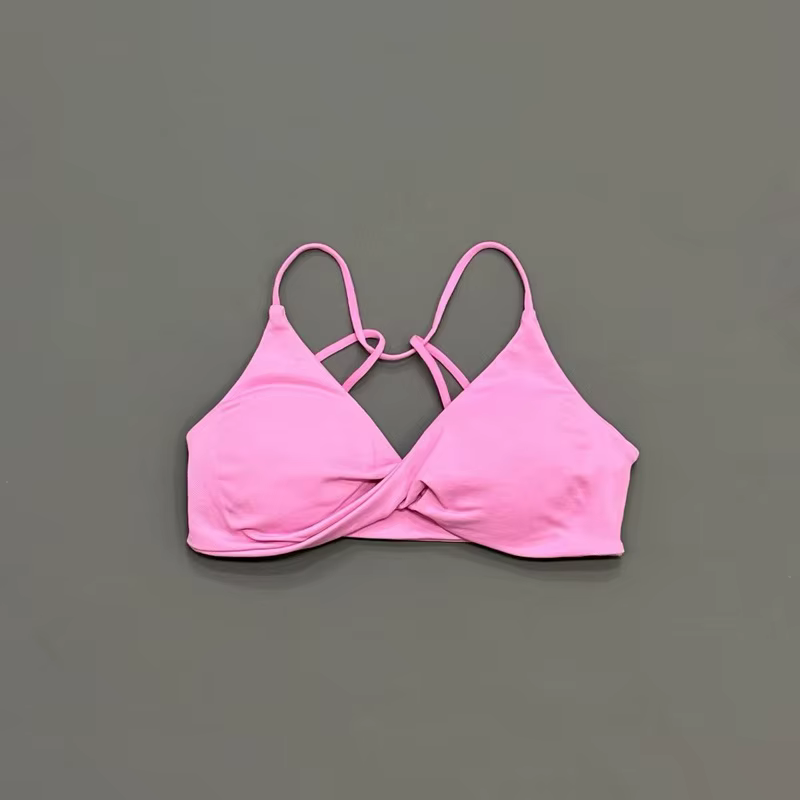 Soutien-gorge de sport Vision pour femme, bretelles fines, dos croisé, soutien-gorge de yoga avec co